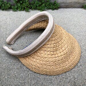 INTERHAT 1989 Woven Visor Hat Women's One Size Beige Cap